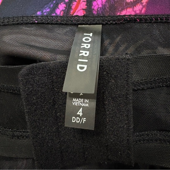 Torrid Slim Fix One Piece Underwire Swimsuit Lattice Sides Push Up Size 4/DD-F - Picture 8 of 11